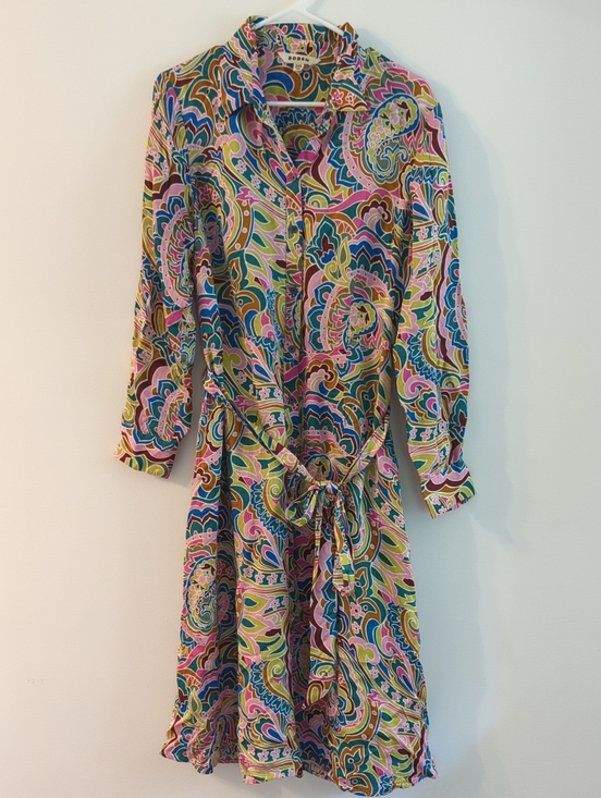 Boden Dresses & Skirts - Boden Kate Satin Shirt Dress in Multicolor Paisley, US 16-18R